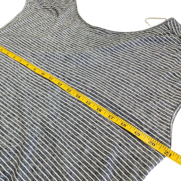 PrAna Womens Retrieve Romper Size Medium Gray Bone Stripe Hemp Organic Beach NWT - Picture 12 of 14